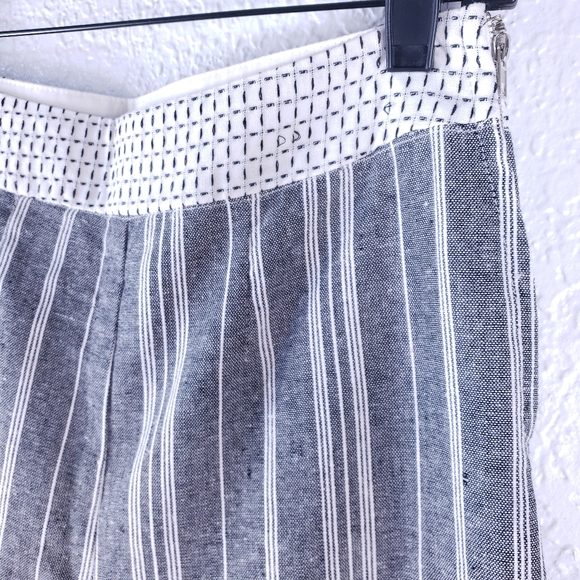 ENGLISH FACTORY Stripe Linen Blend Wide Leg Pants - Picture 6 of 11